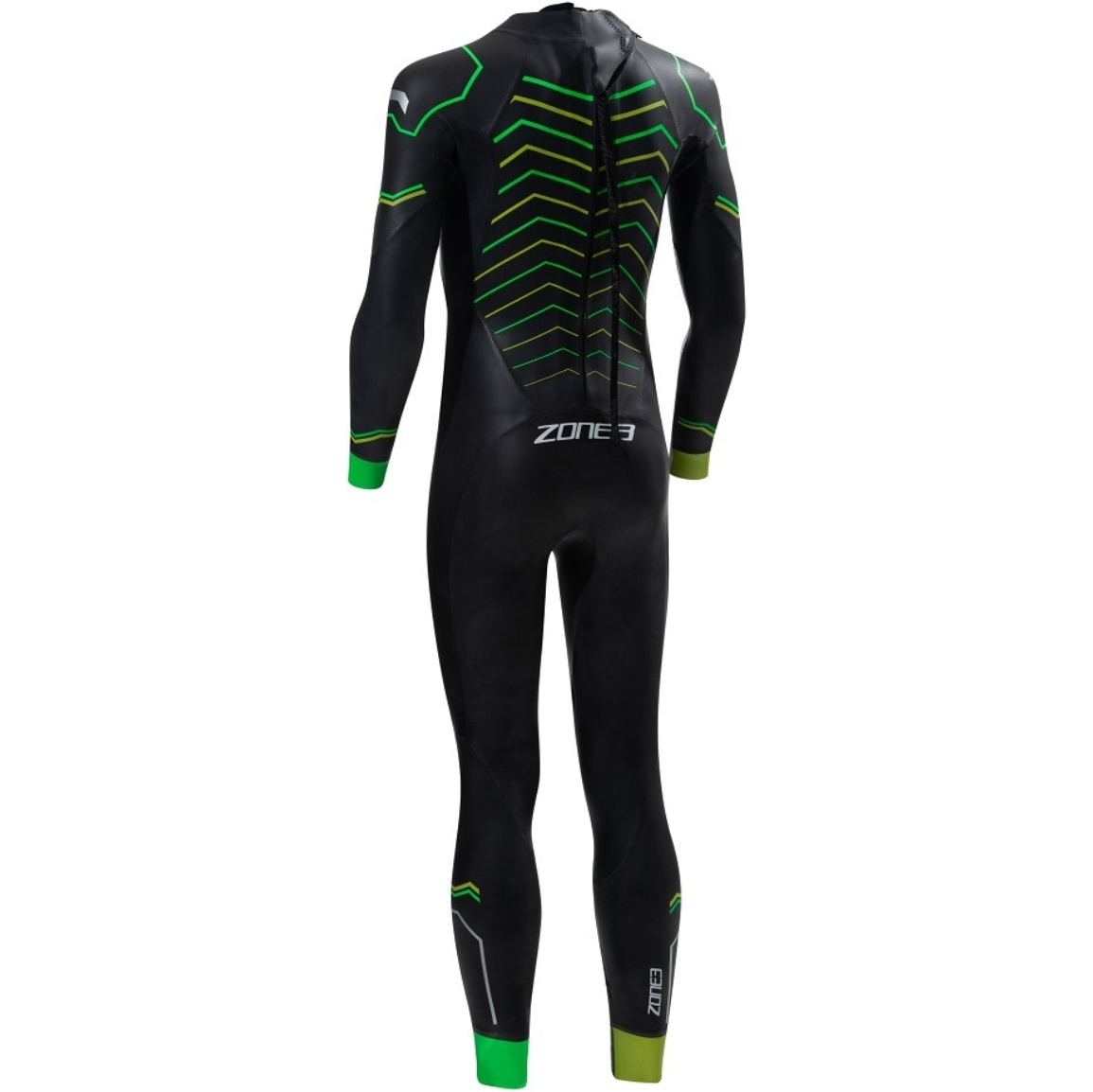 2026 ZONE3 Junior Adventure Swim Wetsuit WS21KADV101 - Black / Green